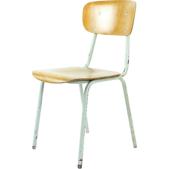 Image 1 of Chaise d'école vintage en métal et contreplaqué par Kovona, Tchécoslovaquie années 1960
