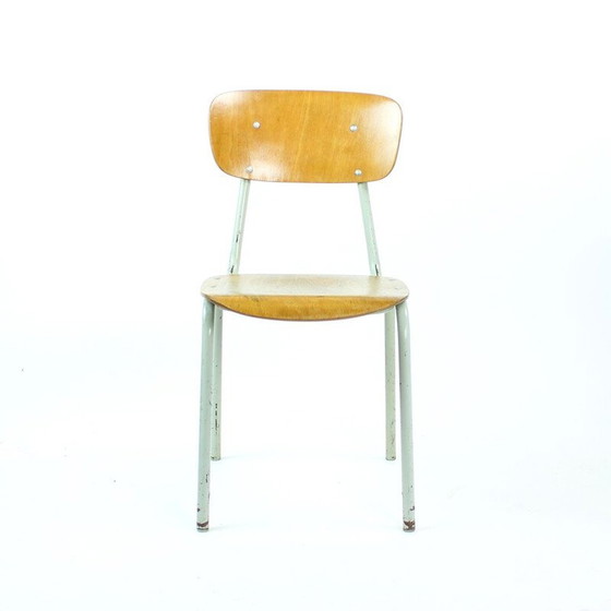 Image 1 of Chaise d'école vintage en métal et contreplaqué par Kovona, Tchécoslovaquie années 1960