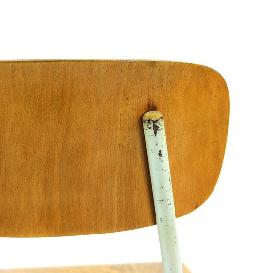 Image 1 of Chaise d'école vintage en métal et contreplaqué par Kovona, Tchécoslovaquie années 1960