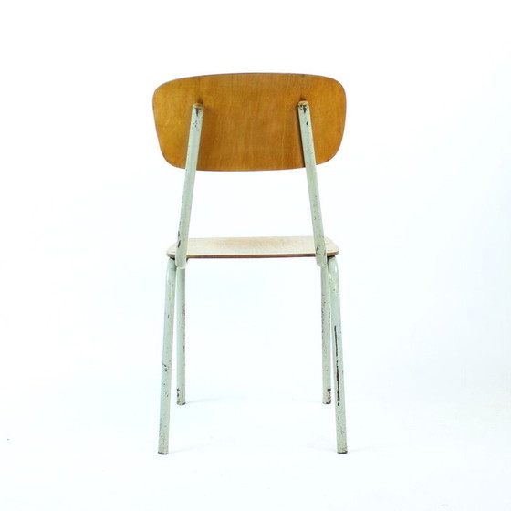 Image 1 of Chaise d'école vintage en métal et contreplaqué par Kovona, Tchécoslovaquie années 1960