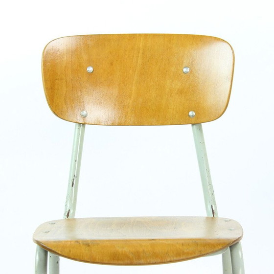 Image 1 of Chaise d'école vintage en métal et contreplaqué par Kovona, Tchécoslovaquie années 1960