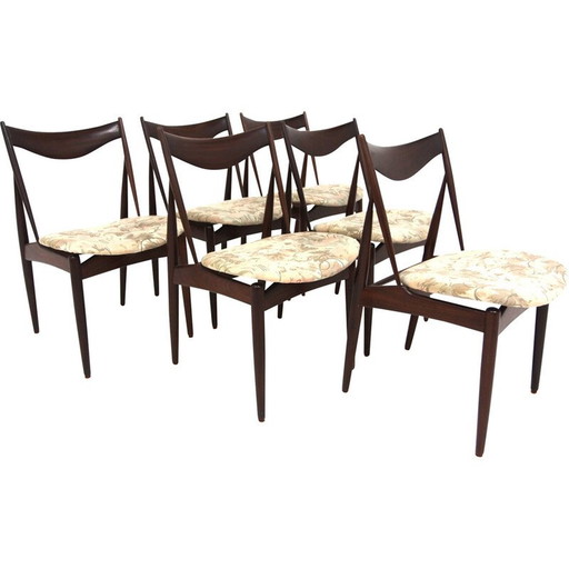Ensemble de 6 chaises vintage en teck par Henri Walter Klein pour Bramin, Danemark 1960