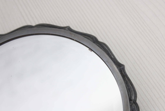 Image 1 of Miroir À Main En Métal Argenté, France 1930