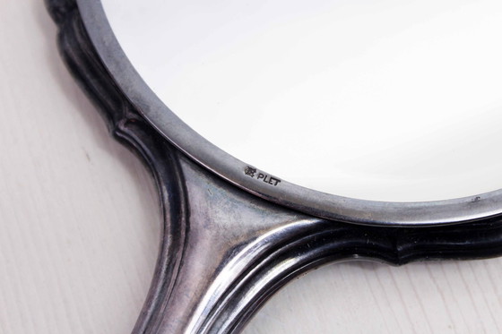 Image 1 of Miroir À Main En Métal Argenté, France 1930