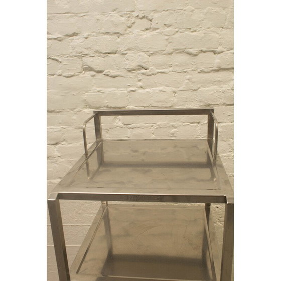 Image 1 of Chariot vintage en acier inoxydable, Belgique 1980