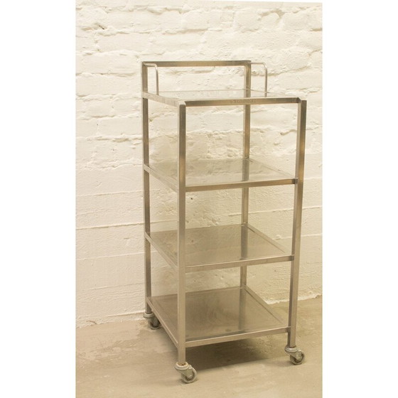 Image 1 of Chariot vintage en acier inoxydable, Belgique 1980