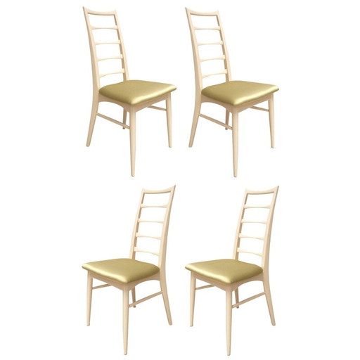 4 chaises de salle à manger, Niels KOEFOEDS - années 1950