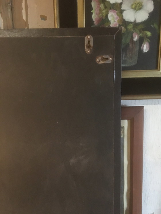 Image 1 of Miroir en cuir biseauté Vitage, 1970