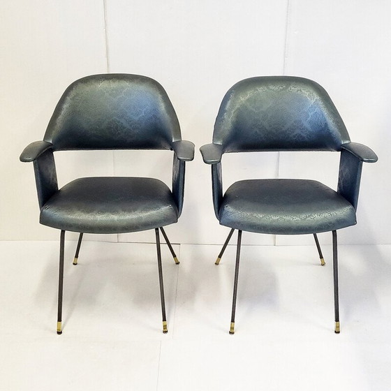 Image 1 of Paire de fauteuils italein vintage, 1950