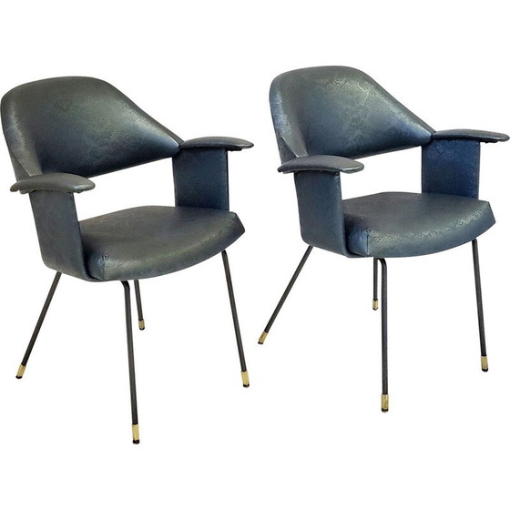 Image 1 of Paire de fauteuils italein vintage, 1950