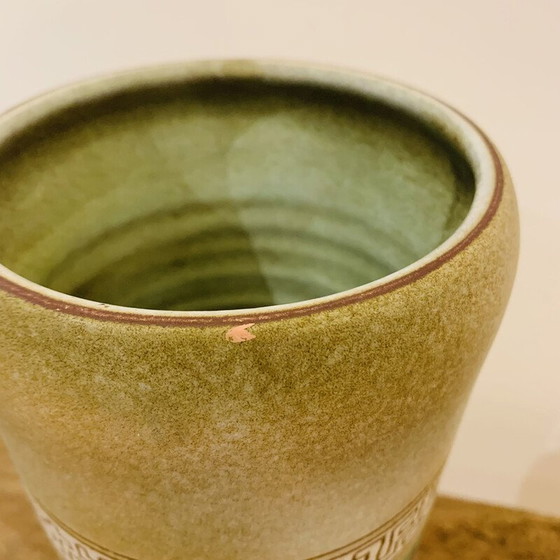 Image 1 of Vase vintage avec motifs aztèques par René Morel