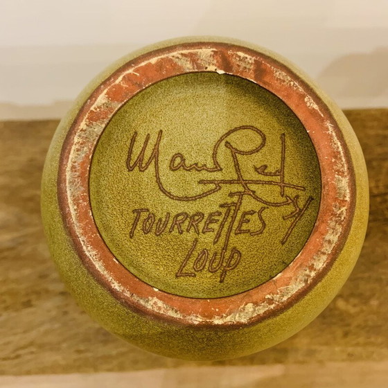 Image 1 of Vase vintage avec motifs aztèques par René Morel