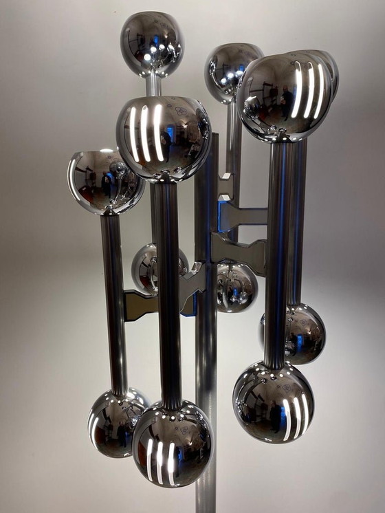Image 1 of Lampadaire 12 lumières de l'ère spatiale, 1970