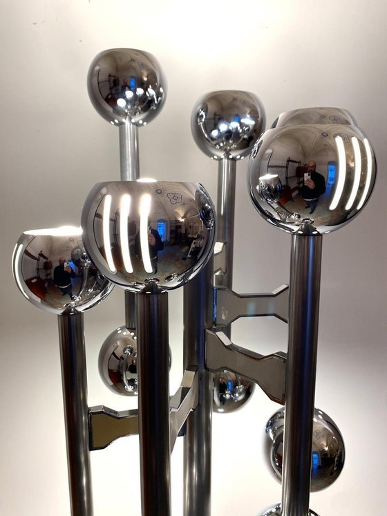 Image 1 of Lampadaire 12 lumières de l'ère spatiale, 1970