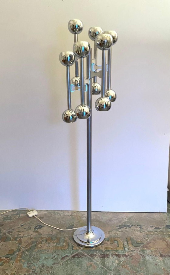 Image 1 of Lampadaire 12 lumières de l'ère spatiale, 1970