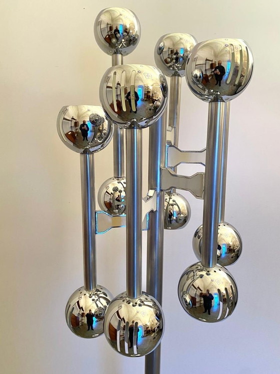 Image 1 of Lampadaire 12 lumières de l'ère spatiale, 1970