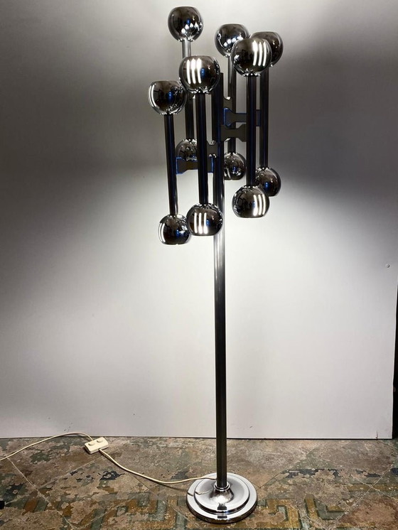 Image 1 of Lampadaire 12 lumières de l'ère spatiale, 1970