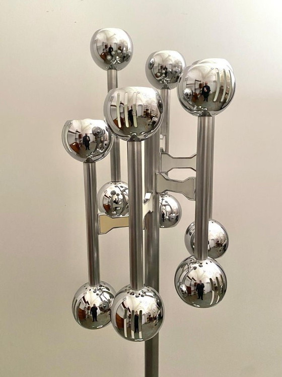Image 1 of Lampadaire 12 lumières de l'ère spatiale, 1970