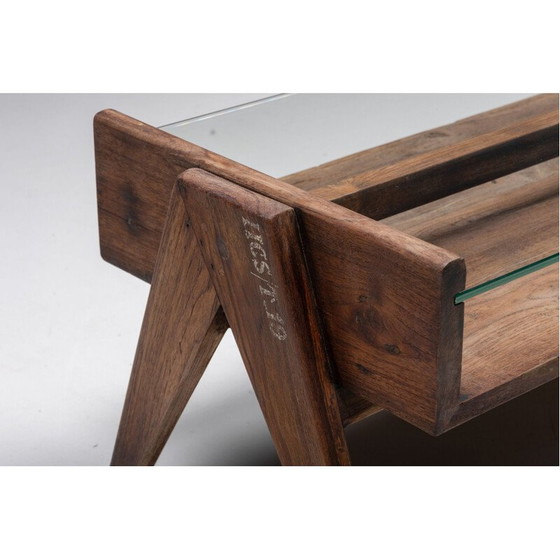 Image 1 of Table basse rectangulaire vintage "Pj-Tb-05-A" par Pierre Jeanneret pour Chandigarh, 1960