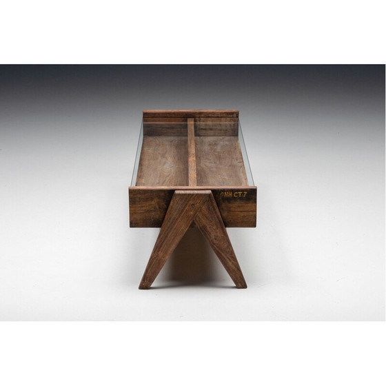 Image 1 of Table basse rectangulaire vintage "Pj-Tb-05-A" par Pierre Jeanneret pour Chandigarh, 1960