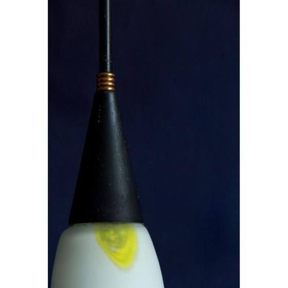 Image 1 of Mid-century Murrina Lampe suspendue en verre de Murano avec Murrine, Italie 1950s