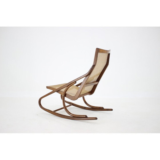 Image 1 of Fauteuil à bascule vintage en bois courbé par Antonin Suman, Tchécoslovaquie années 1960