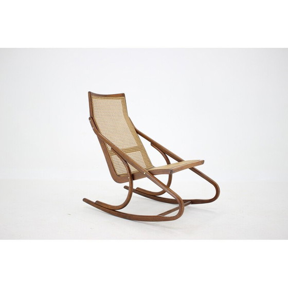 Image 1 of Fauteuil à bascule vintage en bois courbé par Antonin Suman, Tchécoslovaquie années 1960