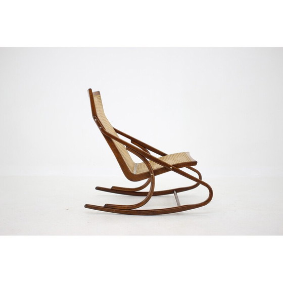 Image 1 of Fauteuil à bascule vintage en bois courbé par Antonin Suman, Tchécoslovaquie années 1960