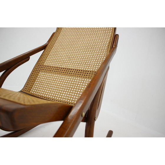 Image 1 of Fauteuil à bascule vintage en bois courbé par Antonin Suman, Tchécoslovaquie années 1960