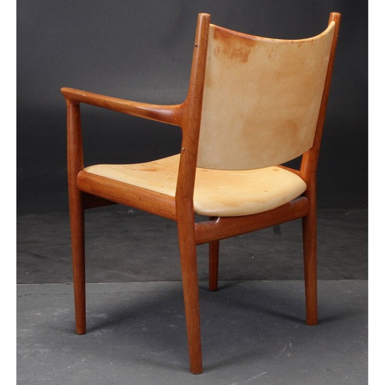 Image 1 of Fauteuil vintage Wegner en chêne par Johannes Hansen inc. Rembourrage, 1960