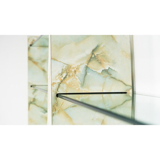 Image 1 of Grande étagère vintage en pierre et verre, 1970