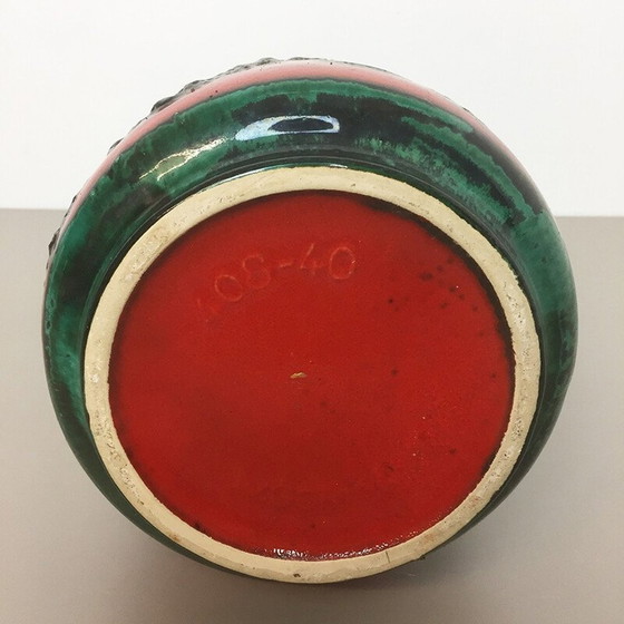 Image 1 of Vase vintage en optique de lave grasse - années 1970