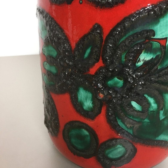 Image 1 of Vase vintage en optique de lave grasse - années 1970