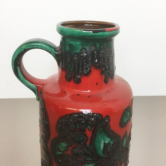 Image 1 of Vase vintage en optique de lave grasse - années 1970