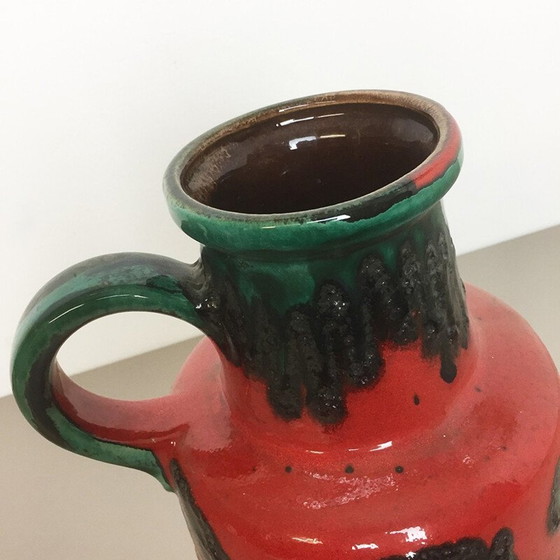 Image 1 of Vase vintage en optique de lave grasse - années 1970