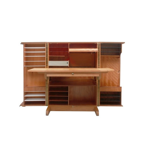 Bureau vintage "Magic box" en chêne par Mummenthaler et Meier, Suisse 1950