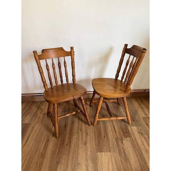Image 1 of Paire de chaises western vintage en bois