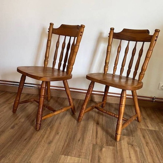 Image 1 of Paire de chaises western vintage en bois
