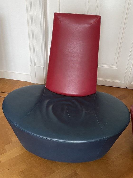 Image 1 of Exclusive Set Of Two Beautiful Montis Armchair Red And Blue (Mirrored)