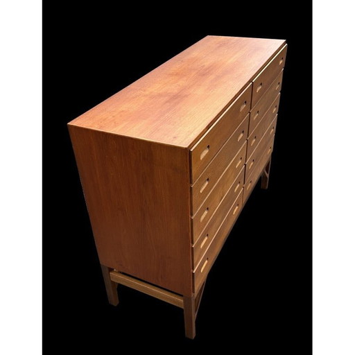 Commode vintage en teck à 10 tiroirs par Borge Mogensen pour Fdb Mobler