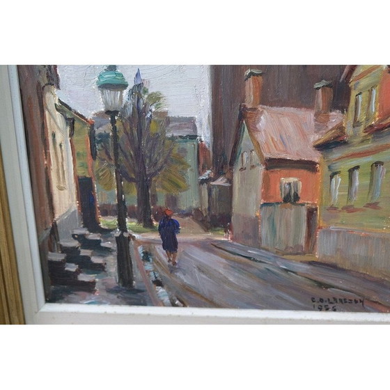 Image 1 of Peinture à l'huile moderne de Carl Oscar Larsson, Suède 1956