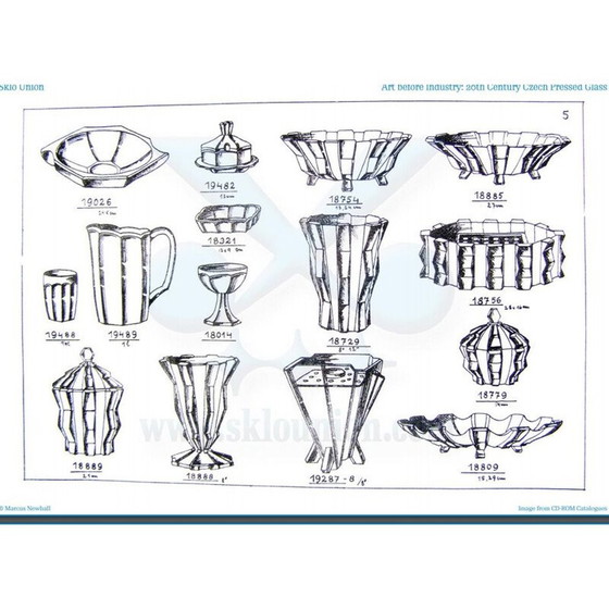 Image 1 of Bol en verre vintage Inwald pour Hermanova Hut, Tchécoslovaquie 1950