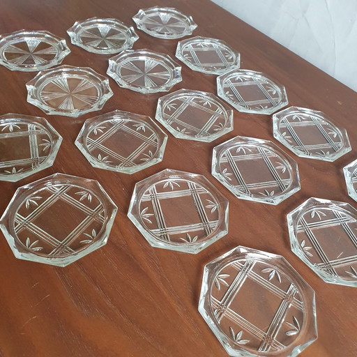 17 Sous-verres en cristal de Spenzo