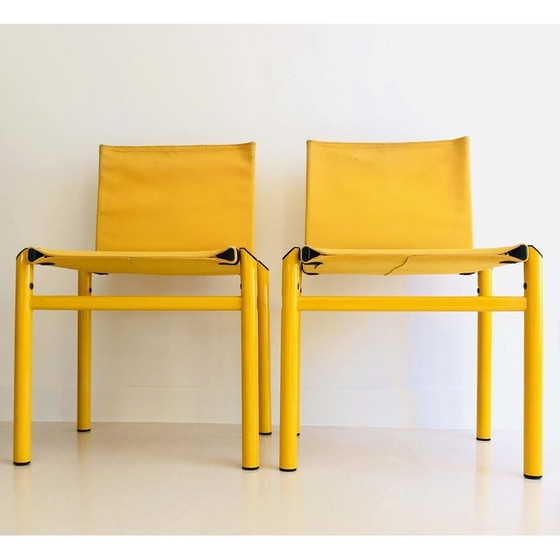 Image 1 of Paire de chaises vintage "Mastro" par Afra et Tobia Scarpa pour Molteni, Italie 1980