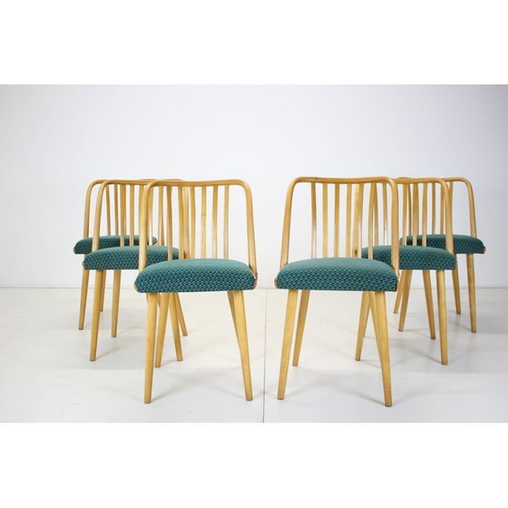 Image 1 of Ensemble de 6 chaises de salle à manger vintage par Antonin Suman, Tchécoslovaquie années 1960