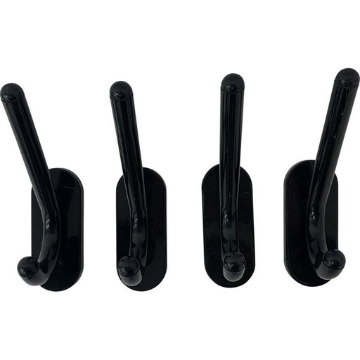 Ensemble de 4 porte-manteaux vintage par Con&Con, Italie années 1980