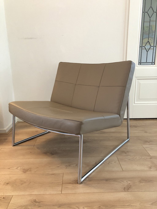 Fauteuil Harvink Modèle Hebbes Cuir Taupe