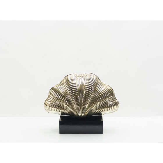 Image 1 of Paire de lampes vintage en laiton massif, Italie 1960