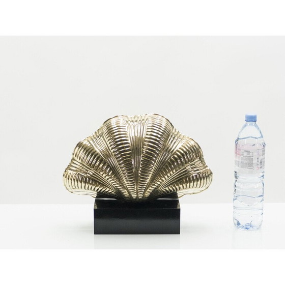 Image 1 of Paire de lampes vintage en laiton massif, Italie 1960