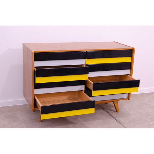 Commode vintage U-458 en hêtre et contreplaqué par Jiri Jiroutek pour Interier Praha, Tchécoslovaquie, 1960